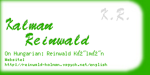 kalman reinwald business card